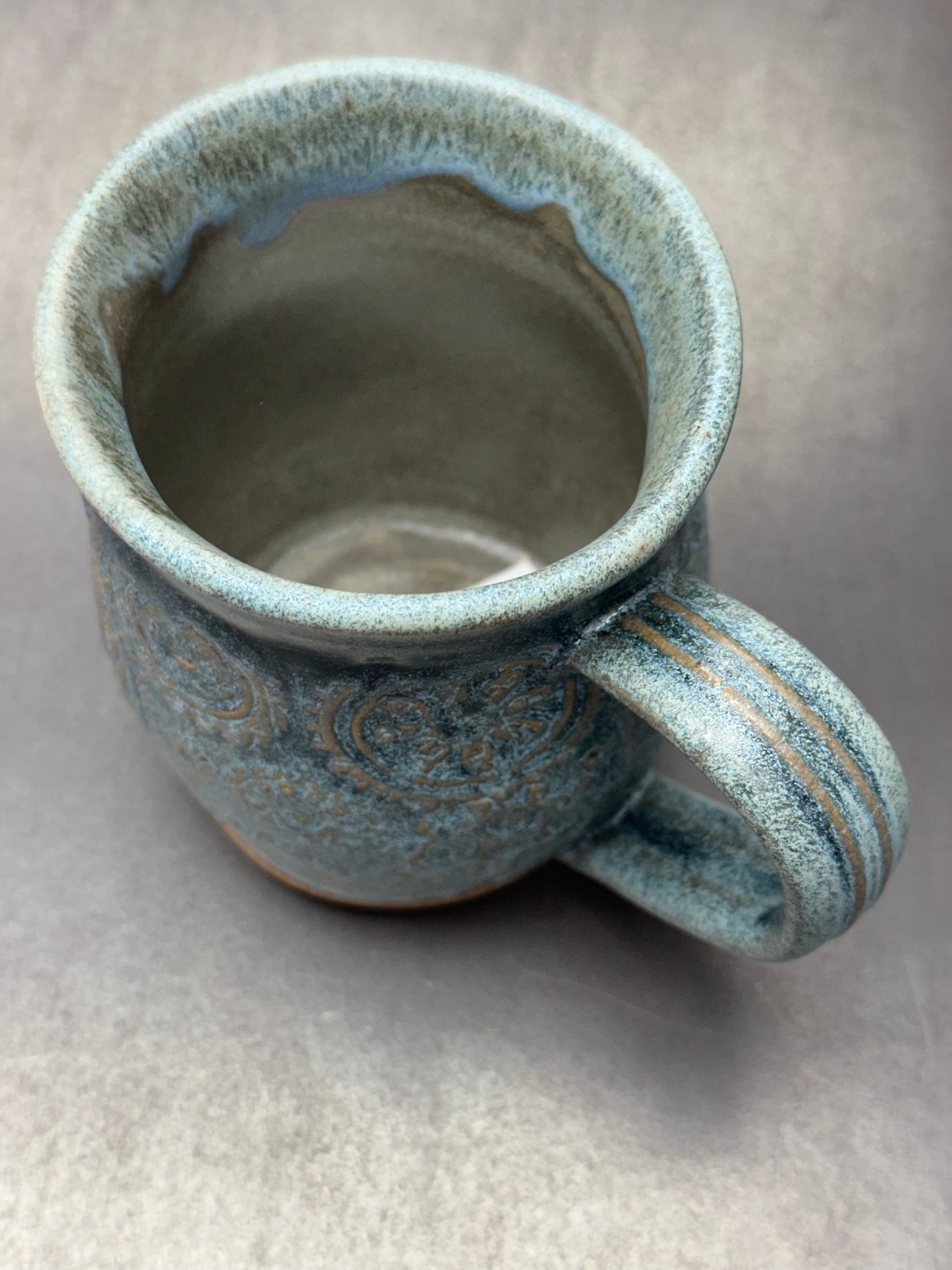 Matte Textured Mug Crystal Blue approximately 16 ounces (M0103)