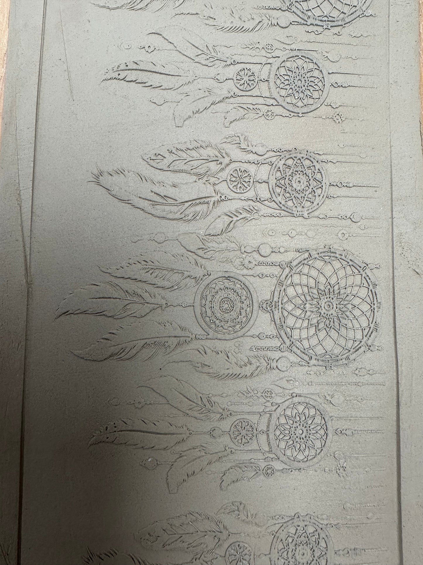 Dream Catcher 1 Rubber Texture Mat approximately 4”x12”