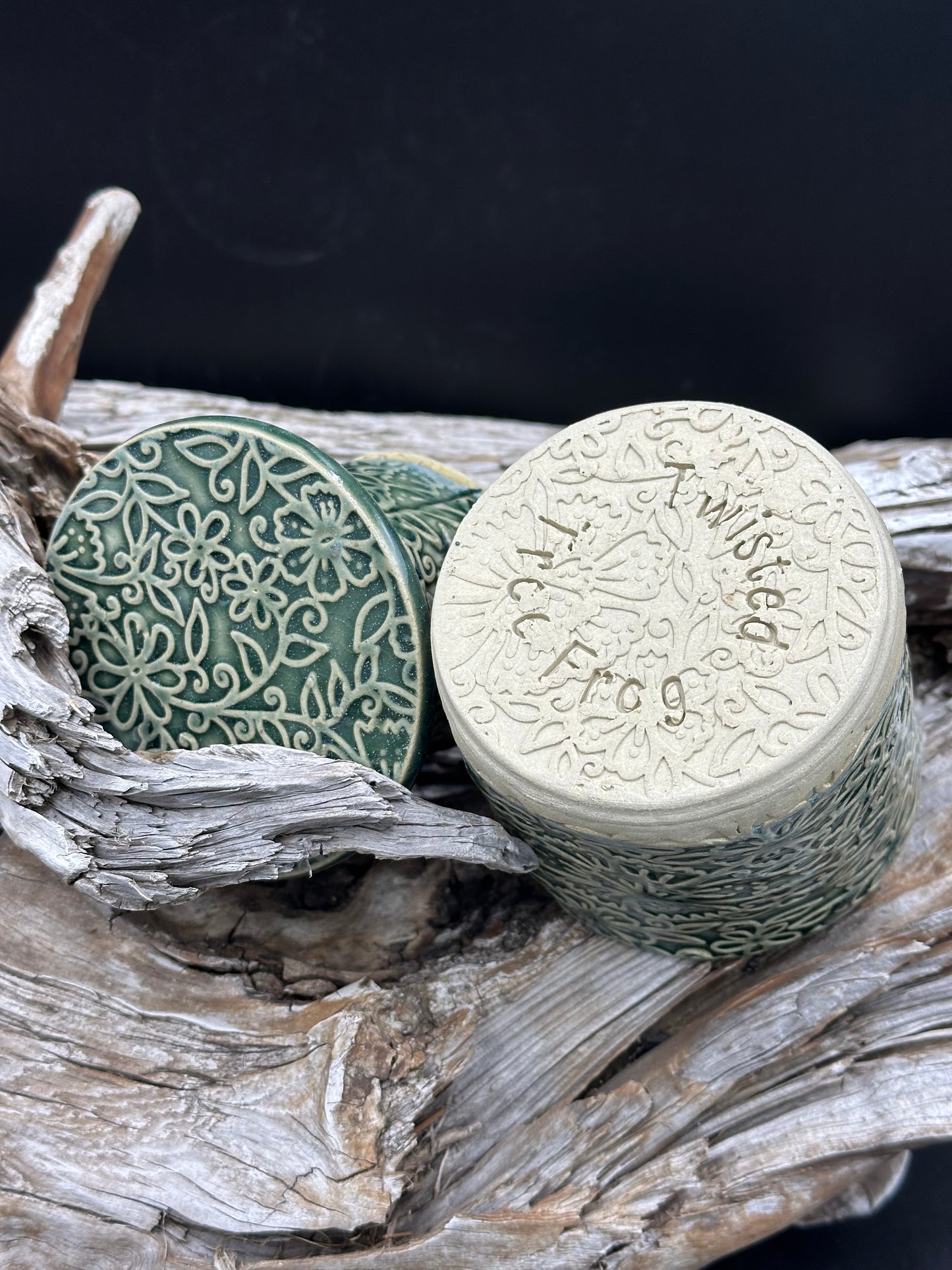 Hand Built Pottery Butter Keeper