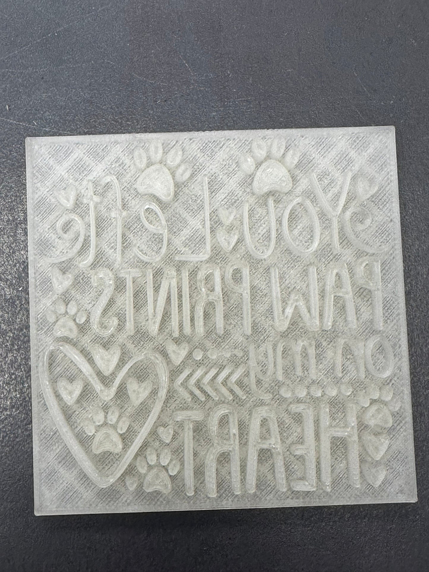 You Left Paw Prints On My Heart Stamp