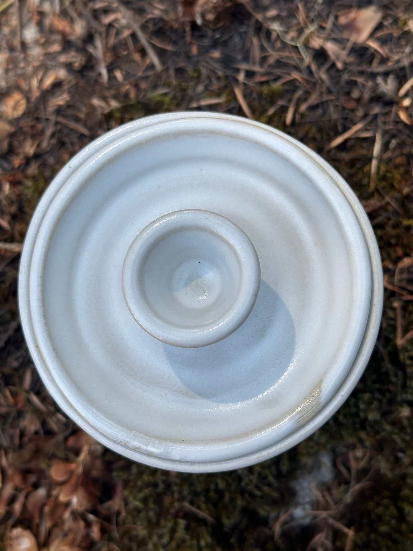 Pottery (Ceramic) White Bellied Garlic Keeper