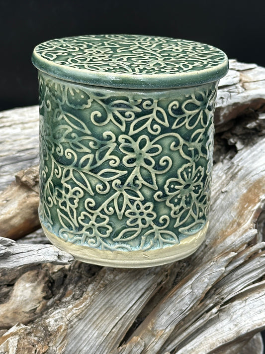 Hand Built Pottery Butter Keeper