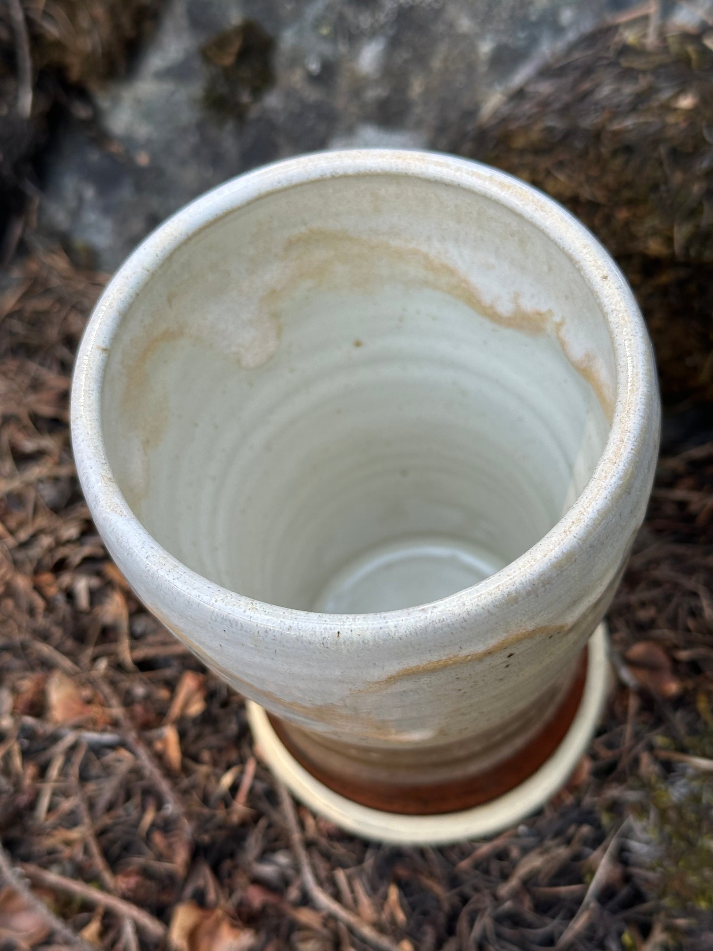 Tri-colour beverage pottery glasses
