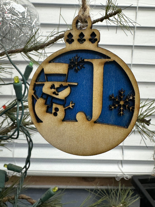 Laser Engraved Monogram Christmas Ornaments with Customization