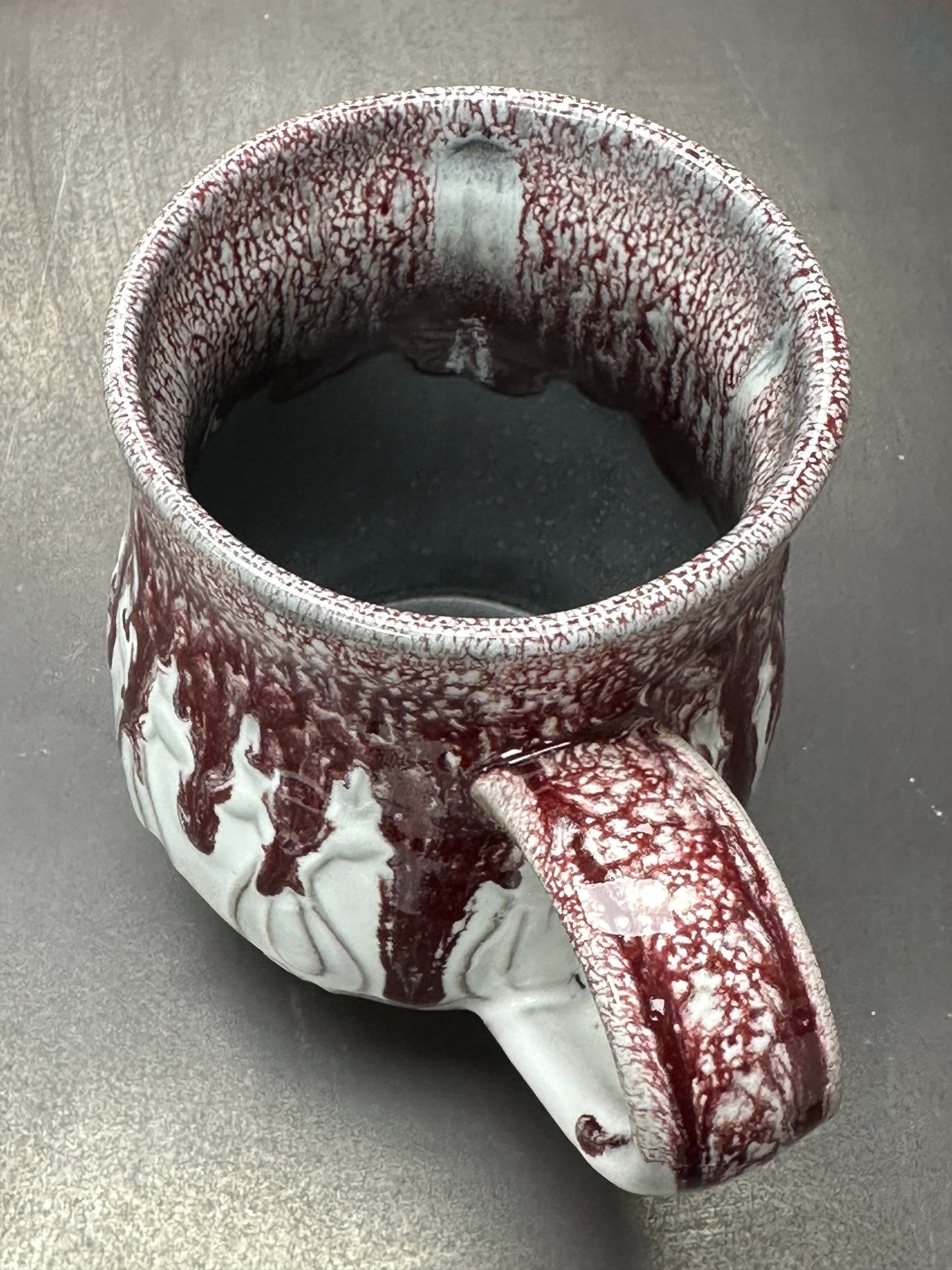 Drippy Reindeer Pottery Mug/Cup (M0132) approximately 16 ounces