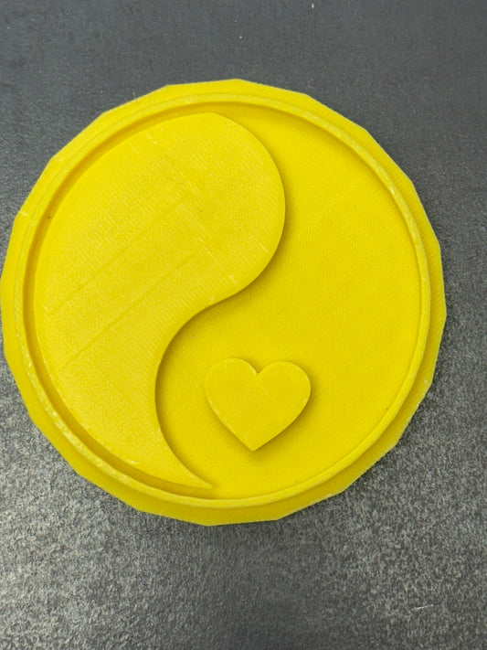 Yin Yang Love 3D Printed Stamp