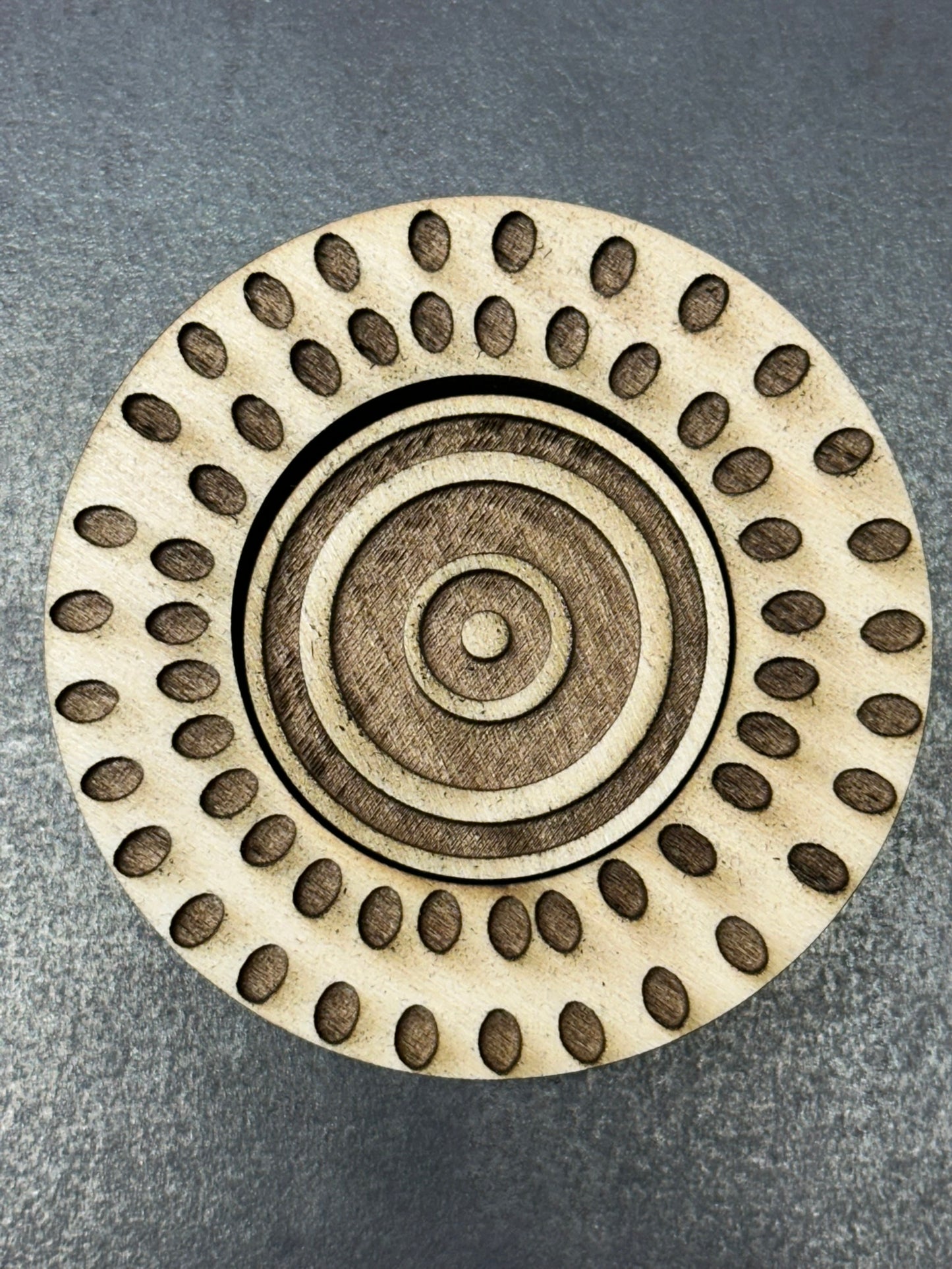 Dots & Swirls 3 inch Ringer Wood Stamp Set (2 stamps)