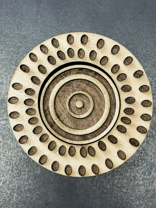 Dots & Swirls 3 inch Ringer Wood Stamp Set (2 stamps)